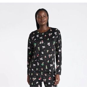 Joyspun NWT Women’s Festive Black Pajama top